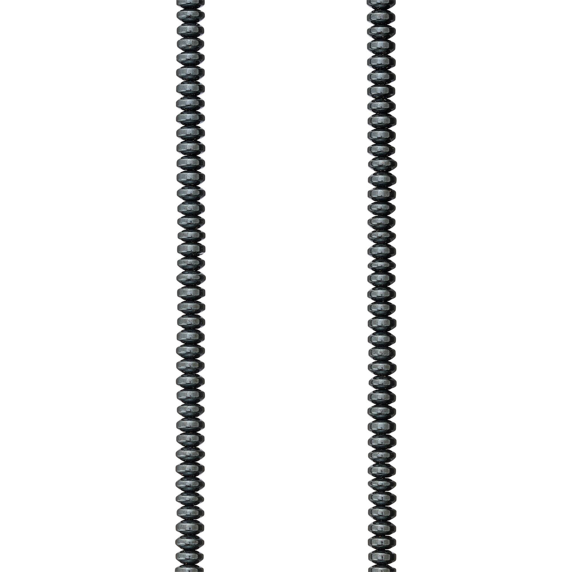 Gray Hematite Rondelle Beads, 5mm by Bead Landing™